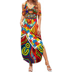 Autism Awareness Australia Gold Coast Suns Summer Maxi Dress Aboriginal Indigenous Art