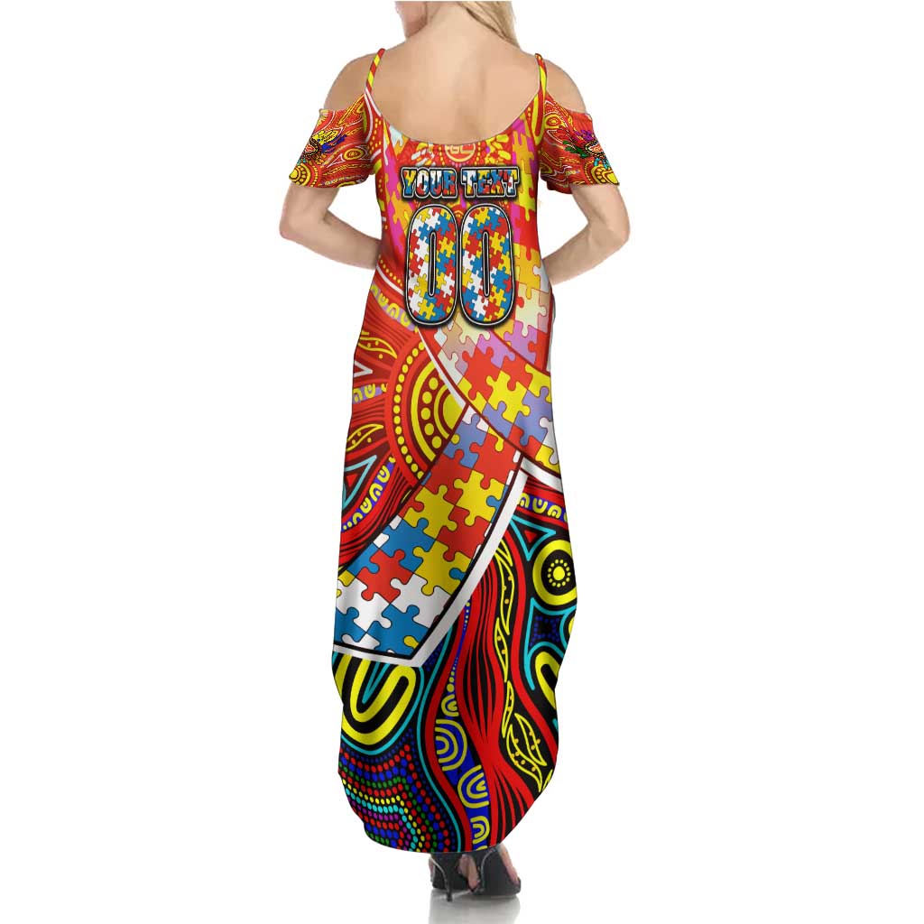 Autism Awareness Australia Gold Coast Suns Summer Maxi Dress Aboriginal Indigenous Art