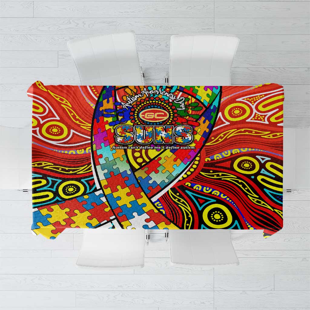 Autism Awareness Australia Gold Coast Suns Tablecloth Aboriginal Indigenous Art