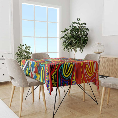 Autism Awareness Australia Gold Coast Suns Tablecloth Aboriginal Indigenous Art