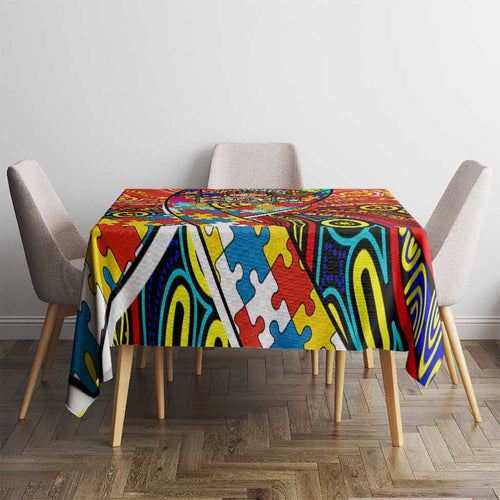 Autism Awareness Australia Gold Coast Suns Tablecloth Aboriginal Indigenous Art