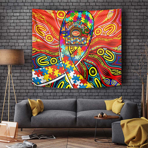 Autism Awareness Australia Gold Coast Suns Tapestry Aboriginal Indigenous Art
