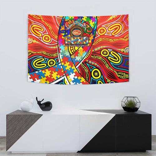 Autism Awareness Australia Gold Coast Suns Tapestry Aboriginal Indigenous Art