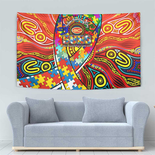 Autism Awareness Australia Gold Coast Suns Tapestry Aboriginal Indigenous Art