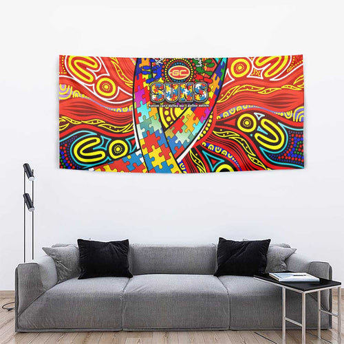 Autism Awareness Australia Gold Coast Suns Tapestry Aboriginal Indigenous Art
