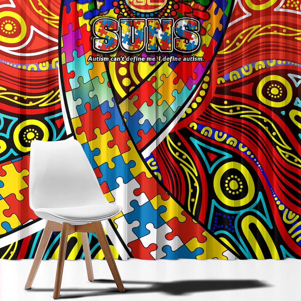 Autism Awareness Australia Gold Coast Suns Window Curtain Aboriginal Indigenous Art