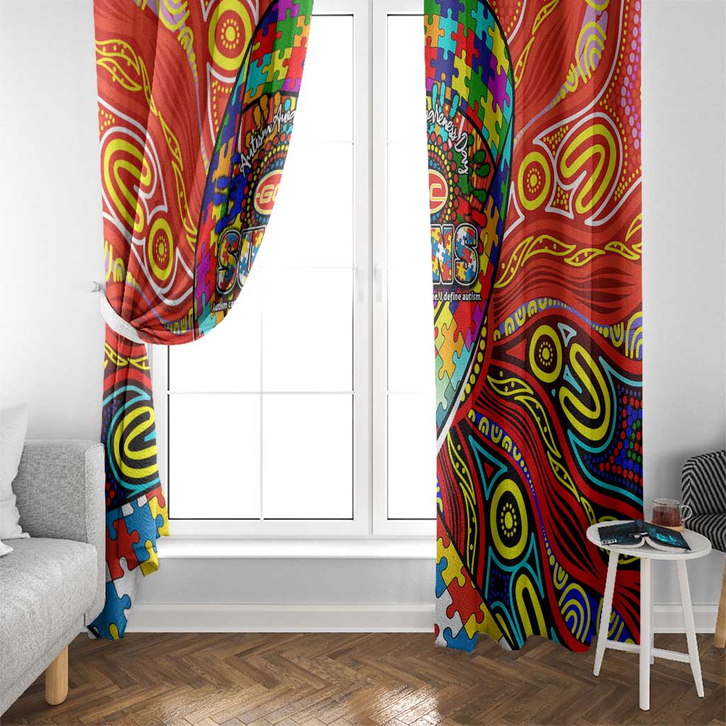 Autism Awareness Australia Gold Coast Suns Window Curtain Aboriginal Indigenous Art
