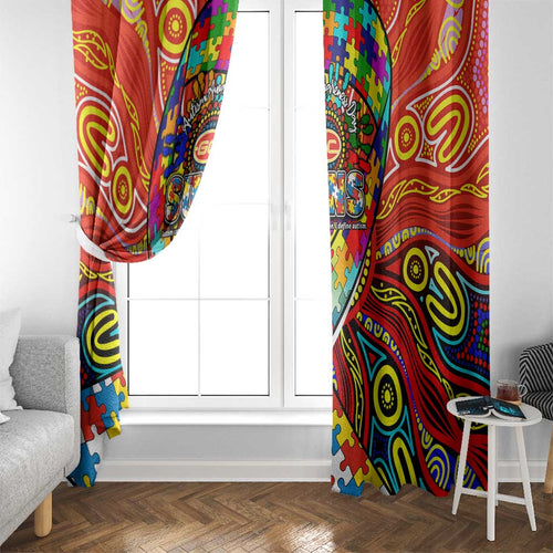 Autism Awareness Australia Gold Coast Suns Window Curtain Aboriginal Indigenous Art
