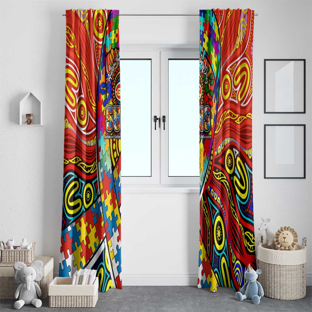 Autism Awareness Australia Gold Coast Suns Window Curtain Aboriginal Indigenous Art