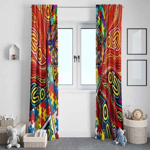 Autism Awareness Australia Gold Coast Suns Window Curtain Aboriginal Indigenous Art