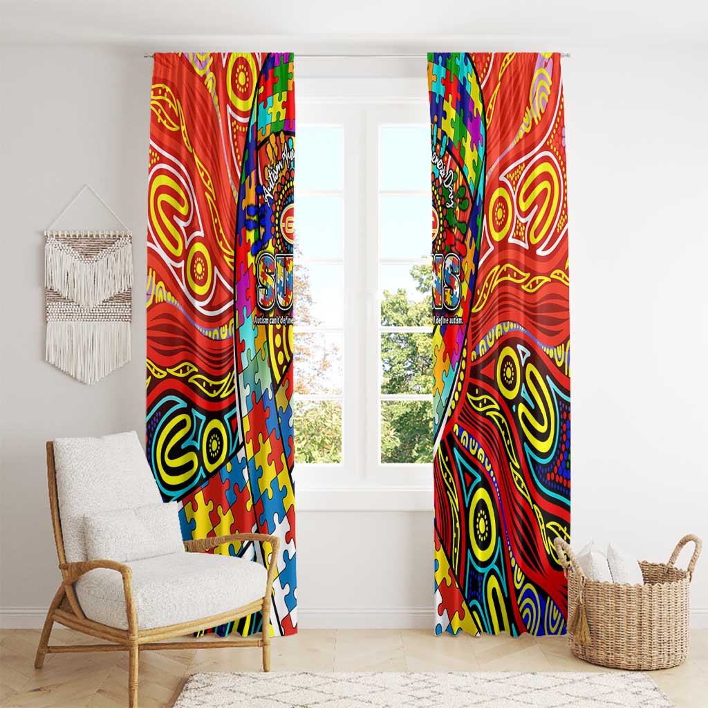 Autism Awareness Australia Gold Coast Suns Window Curtain Aboriginal Indigenous Art