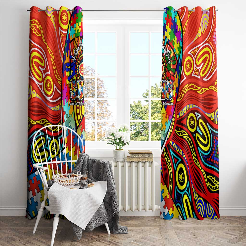 Autism Awareness Australia Gold Coast Suns Window Curtain Aboriginal Indigenous Art
