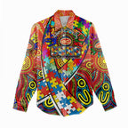 Autism Awareness Australia Gold Coast Suns Women Casual Shirt Aboriginal Indigenous Art