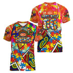 Autism Awareness Australia Gold Coast Suns Women V-Neck T-Shirt Aboriginal Indigenous Art