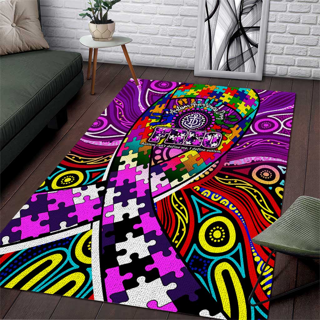 Autism Awareness Australia Fremantle Freo Area Rug Aboriginal Indigenous Art