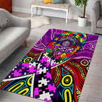 Autism Awareness Australia Fremantle Freo Area Rug Aboriginal Indigenous Art