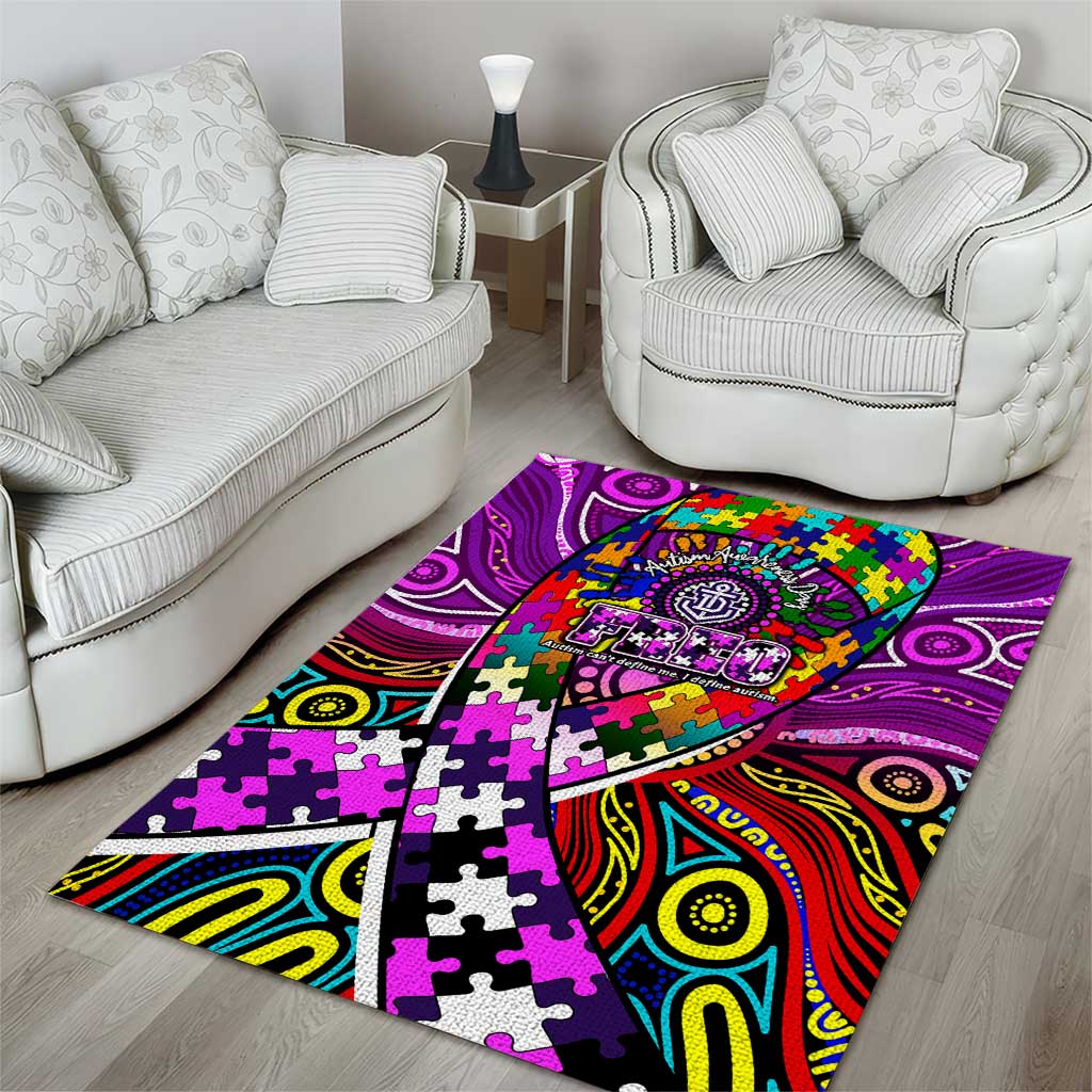 Autism Awareness Australia Fremantle Freo Area Rug Aboriginal Indigenous Art