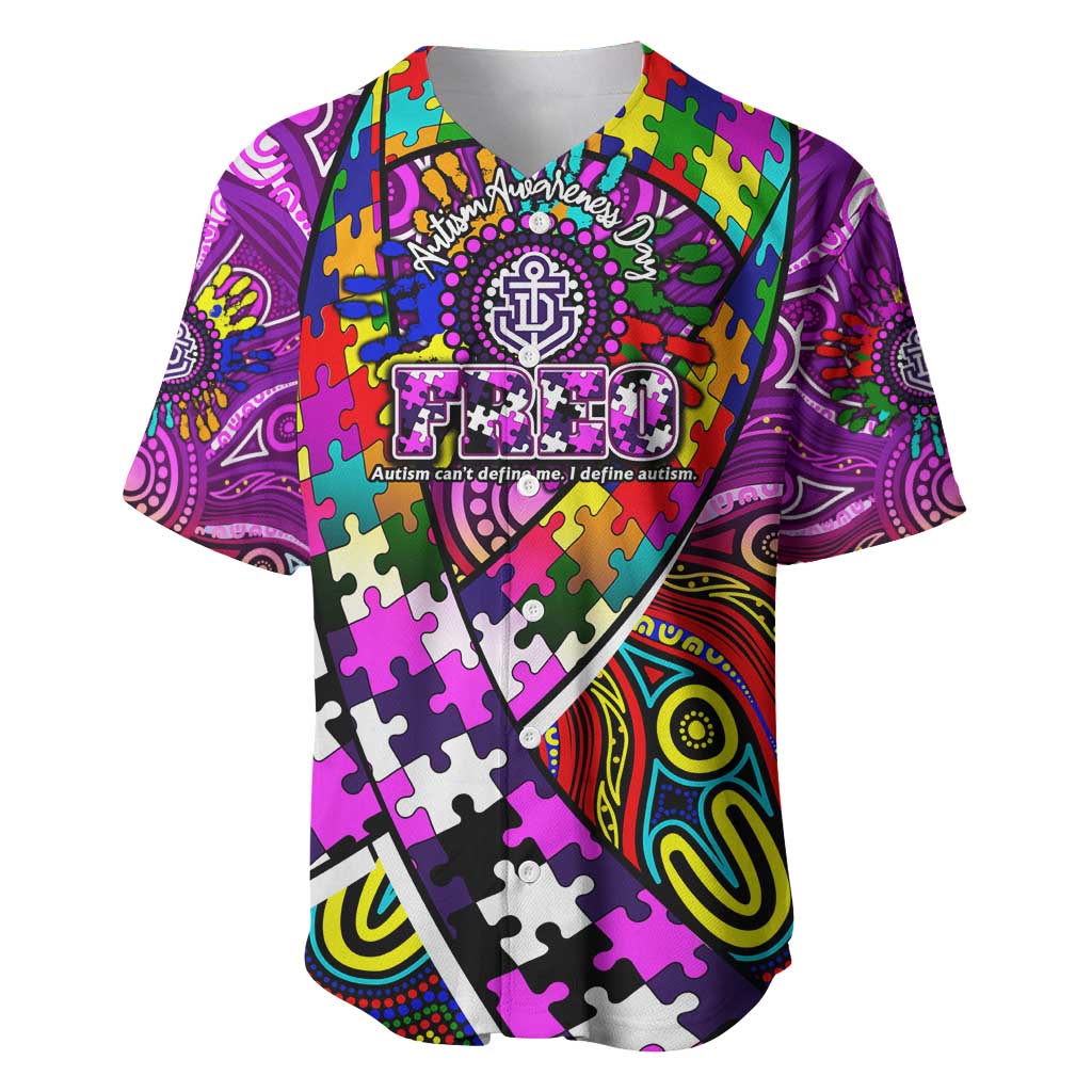 Autism Awareness Australia Fremantle Freo Baseball Jersey Aboriginal Indigenous Art