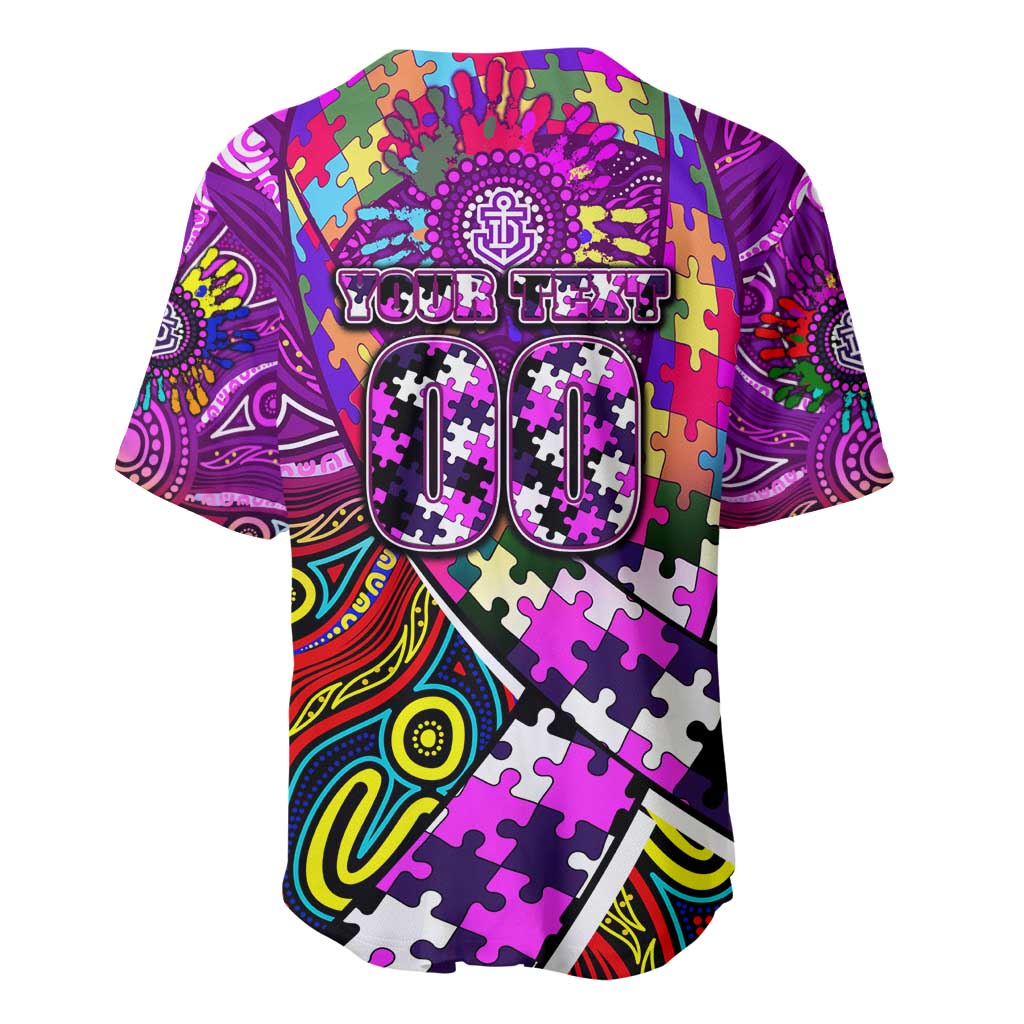 Autism Awareness Australia Fremantle Freo Baseball Jersey Aboriginal Indigenous Art