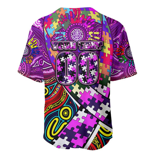Autism Awareness Australia Fremantle Freo Baseball Jersey Aboriginal Indigenous Art