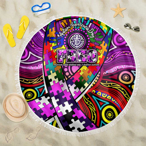 Autism Awareness Australia Fremantle Freo Beach Blanket Aboriginal Indigenous Art