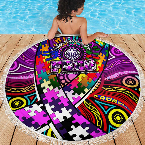 Autism Awareness Australia Fremantle Freo Beach Blanket Aboriginal Indigenous Art