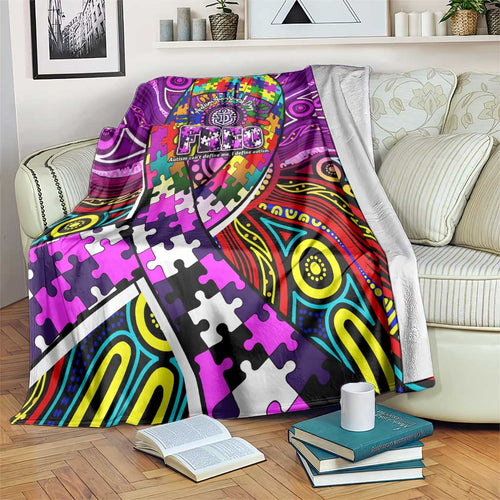 Autism Awareness Australia Fremantle Freo Blanket Aboriginal Indigenous Art