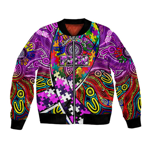 Autism Awareness Australia Fremantle Freo Bomber Jacket Aboriginal Indigenous Art