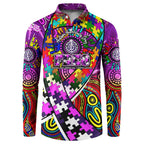 Autism Awareness Australia Fremantle Freo Button Sweatshirt Aboriginal Indigenous Art