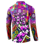 Autism Awareness Australia Fremantle Freo Button Sweatshirt Aboriginal Indigenous Art