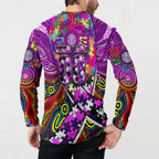 Autism Awareness Australia Fremantle Freo Button Sweatshirt Aboriginal Indigenous Art