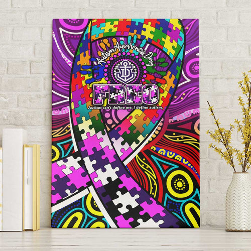 Autism Awareness Australia Fremantle Freo Canvas Wall Art Aboriginal Indigenous Art