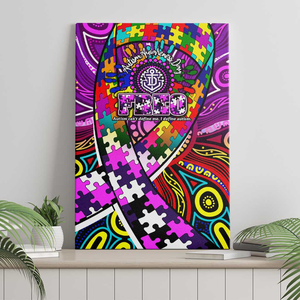 Autism Awareness Australia Fremantle Freo Canvas Wall Art Aboriginal Indigenous Art