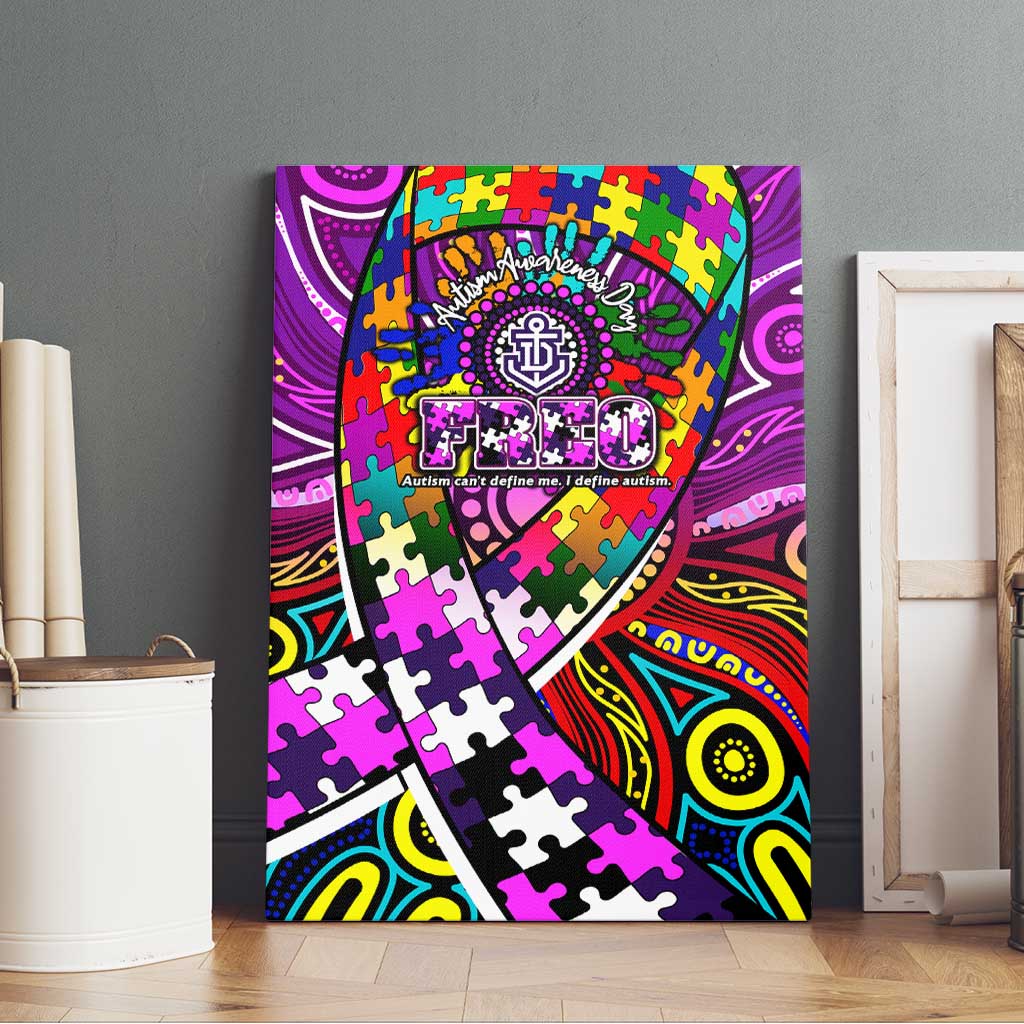 Autism Awareness Australia Fremantle Freo Canvas Wall Art Aboriginal Indigenous Art