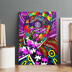 Autism Awareness Australia Fremantle Freo Canvas Wall Art Aboriginal Indigenous Art