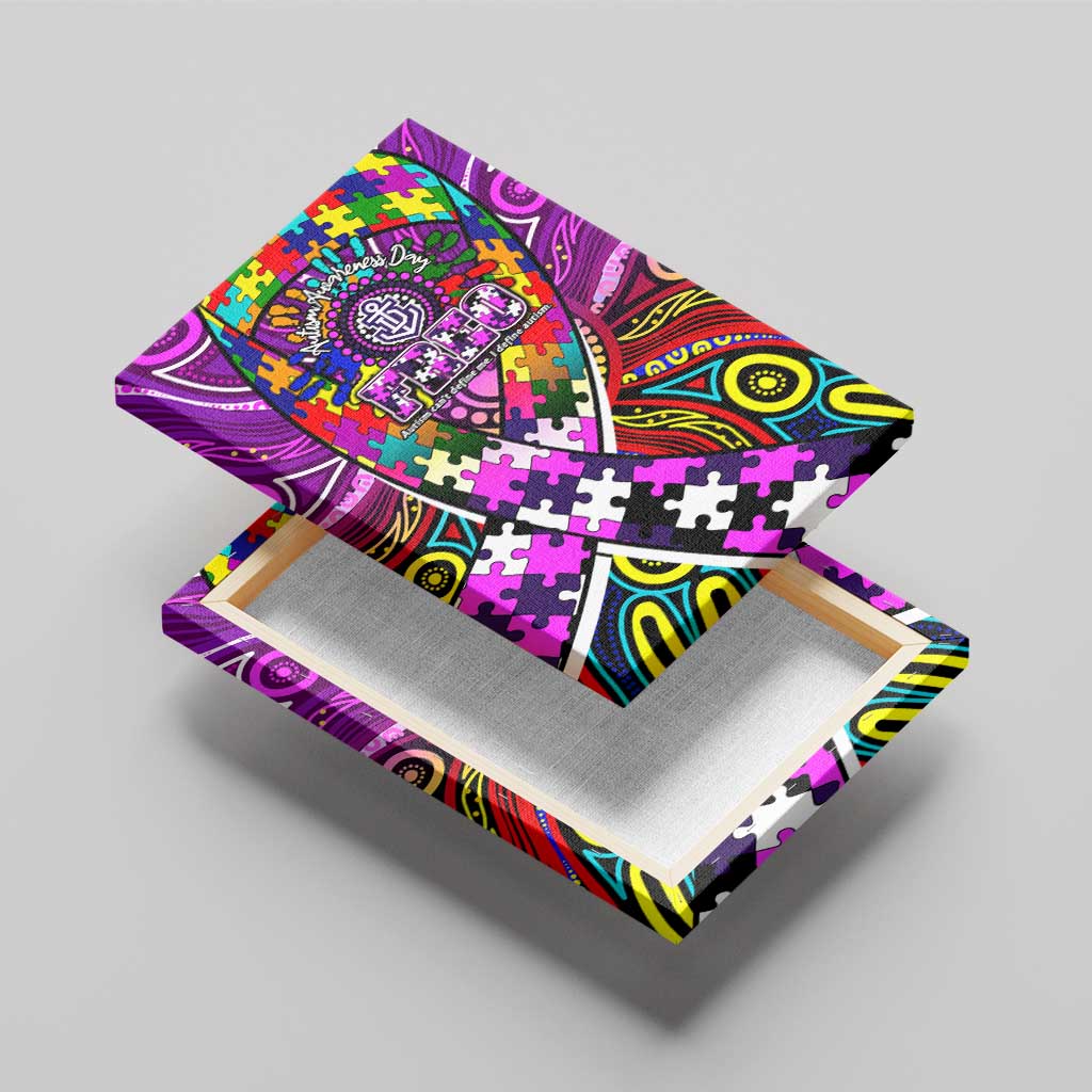 Autism Awareness Australia Fremantle Freo Canvas Wall Art Aboriginal Indigenous Art