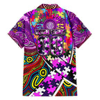 Autism Awareness Australia Fremantle Freo Family Matching Long Sleeve Bodycon Dress and Hawaiian Shirt Aboriginal Indigenous Art