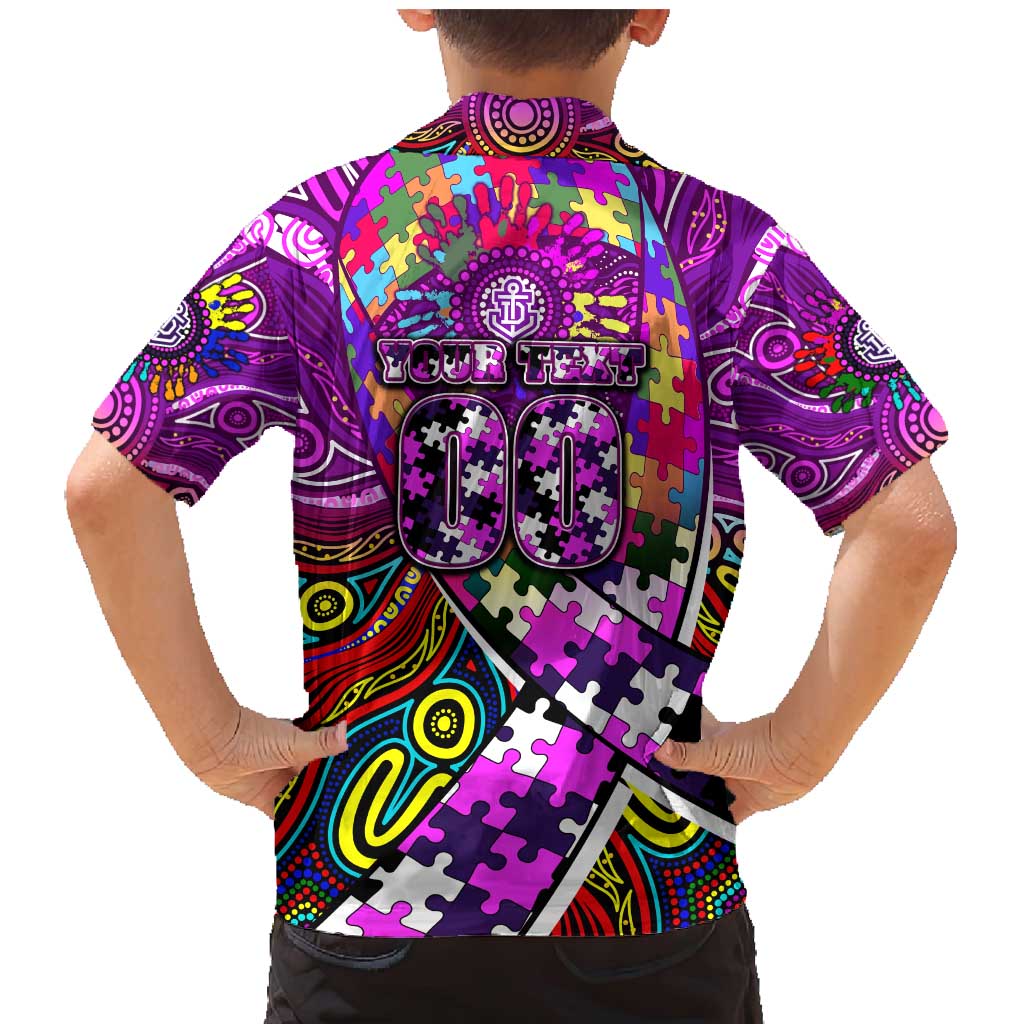 Autism Awareness Australia Fremantle Freo Family Matching Mermaid Dress and Hawaiian Shirt Aboriginal Indigenous Art