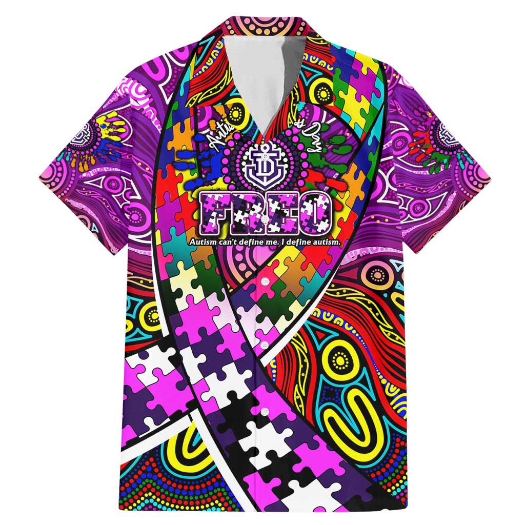 Autism Awareness Australia Fremantle Freo Family Matching Mermaid Dress and Hawaiian Shirt Aboriginal Indigenous Art