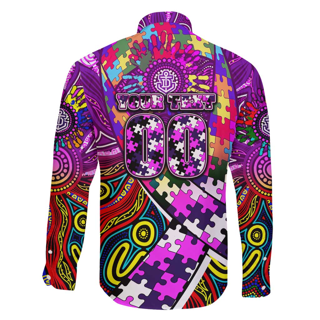 Autism Awareness Australia Fremantle Freo Family Matching Puletasi and Hawaiian Shirt Aboriginal Indigenous Art