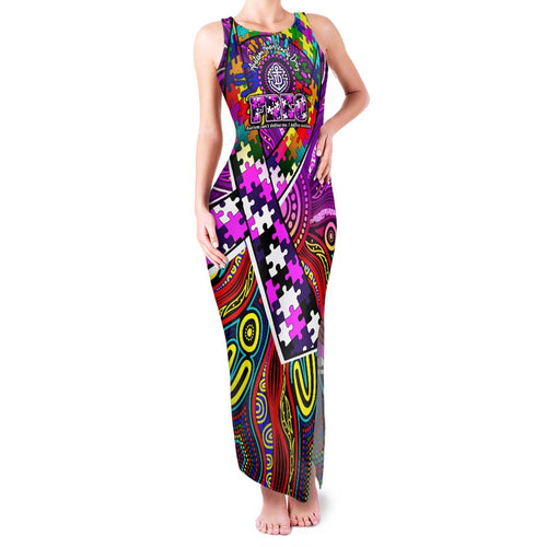 Autism Awareness Australia Fremantle Freo Family Matching Tank Maxi Dress and Hawaiian Shirt Aboriginal Indigenous Art
