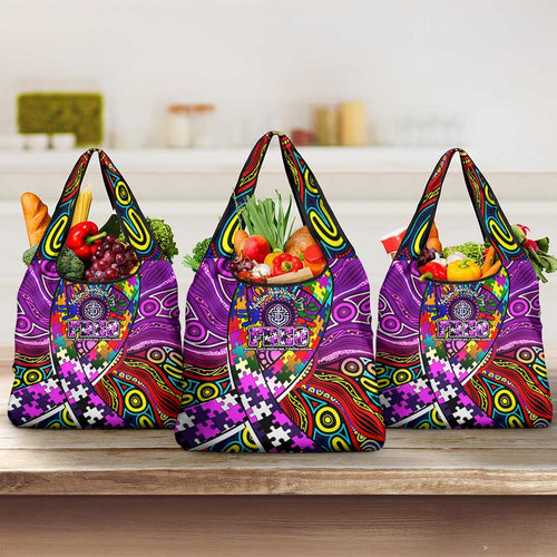 Autism Awareness Australia Fremantle Freo Grocery Bag Aboriginal Indigenous Art