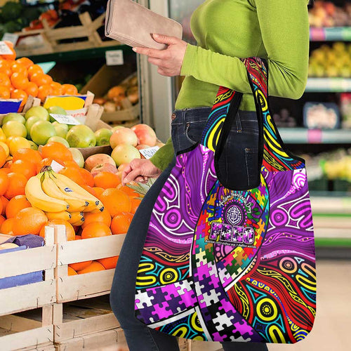 Autism Awareness Australia Fremantle Freo Grocery Bag Aboriginal Indigenous Art