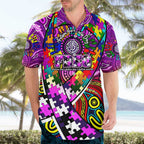 Autism Awareness Australia Fremantle Freo Hawaiian Shirt Aboriginal Indigenous Art