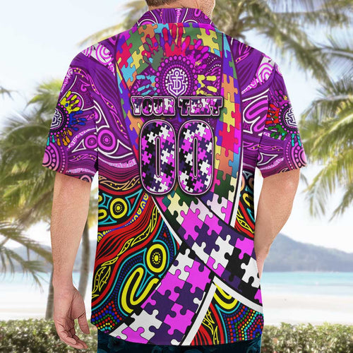 Autism Awareness Australia Fremantle Freo Hawaiian Shirt Aboriginal Indigenous Art