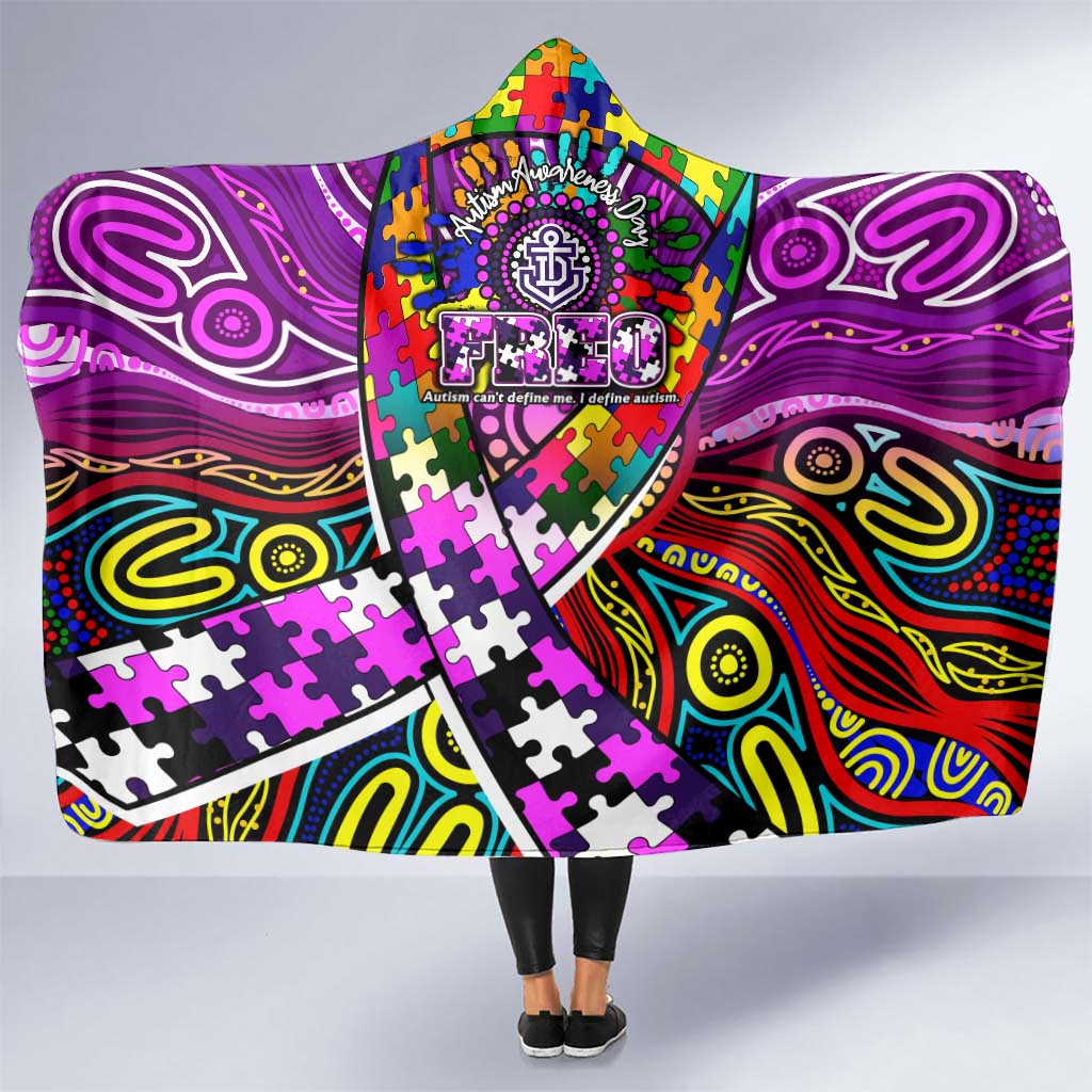 Autism Awareness Australia Fremantle Freo Hooded Blanket Aboriginal Indigenous Art