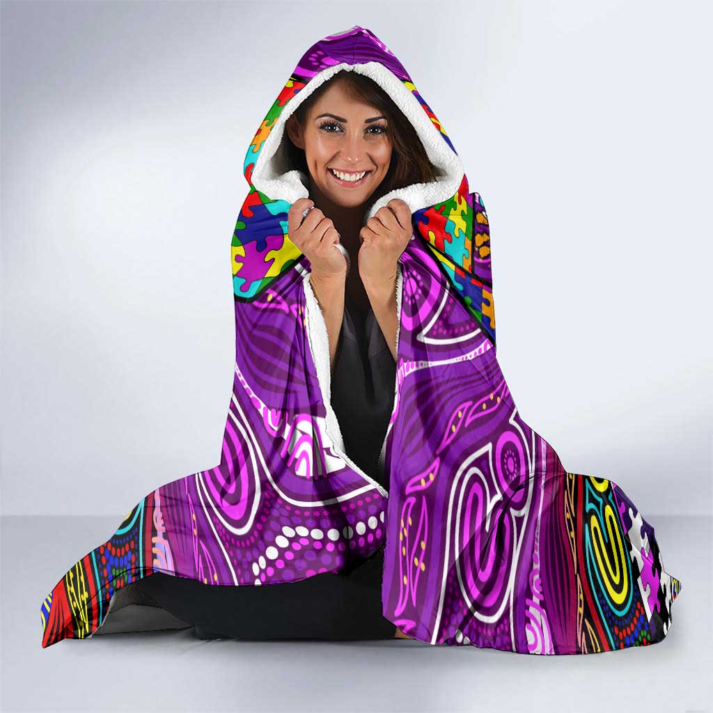 Autism Awareness Australia Fremantle Freo Hooded Blanket Aboriginal Indigenous Art