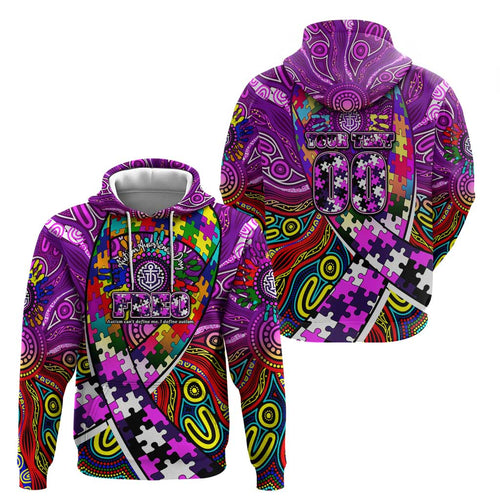 Autism Awareness Australia Fremantle Freo Hoodie Aboriginal Indigenous Art