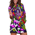 Autism Awareness Australia Fremantle Freo Hoodie Dress Aboriginal Indigenous Art