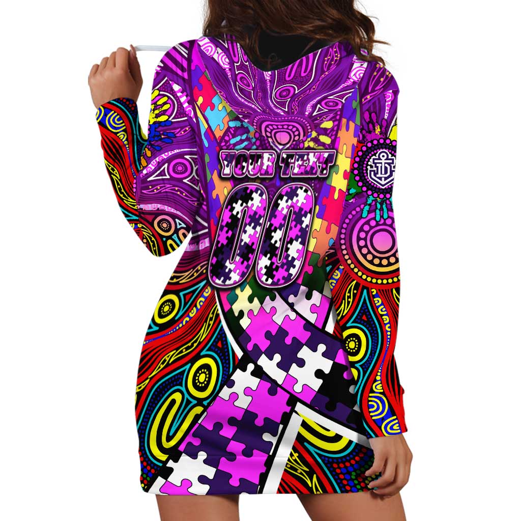 Autism Awareness Australia Fremantle Freo Hoodie Dress Aboriginal Indigenous Art